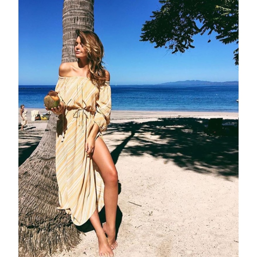 Faithfull the brand off the shoulder maxi dress
